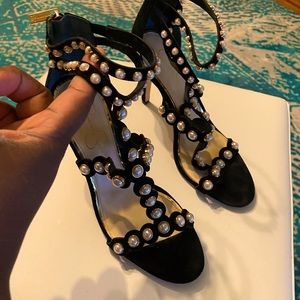 Jessica Simpson pearled heeled sandals